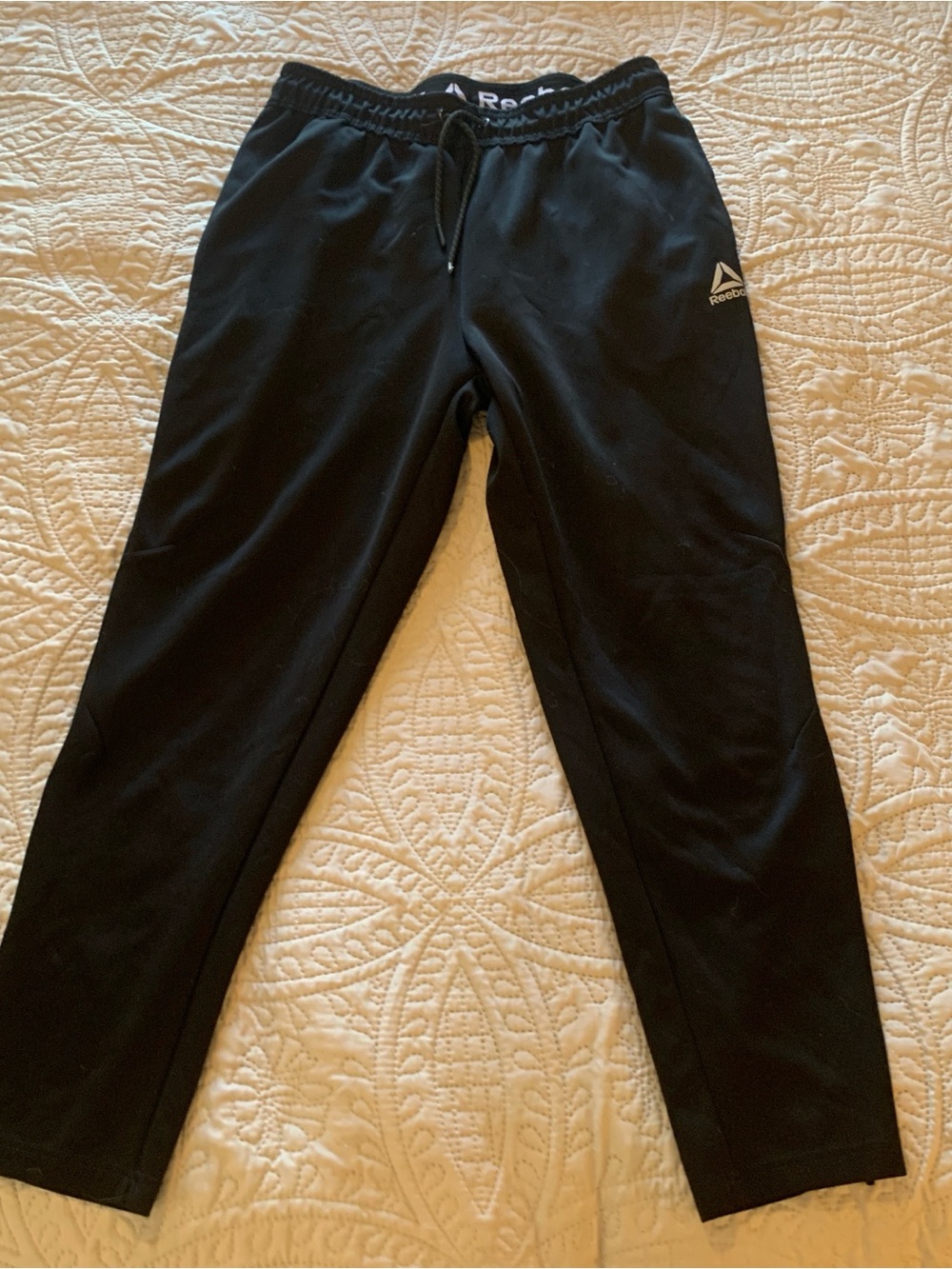 Reebok Men’s Black Performance Joggers with Logo